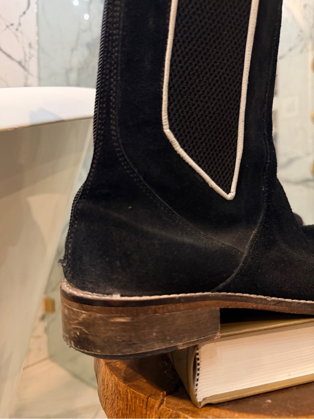 Free People Blackburn Chelsea Boot 40 Black D178 free people suede boot - Picture 5 of 12